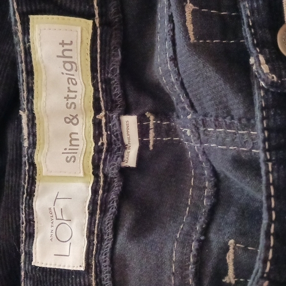 LOFT BLACK COURDROY SLIM & STRAIGHT - Picture 3 of 9